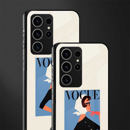 Vogue-Lady-Glass-Case for phone case | glass case for samsung galaxy s23 ultra