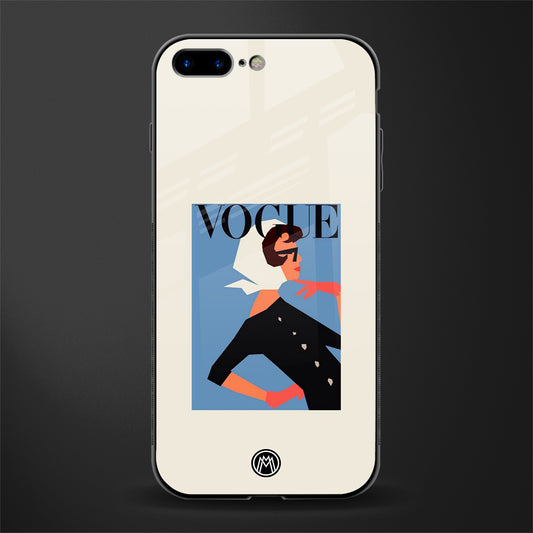 vogue lady glass case for iphone 8 plus image