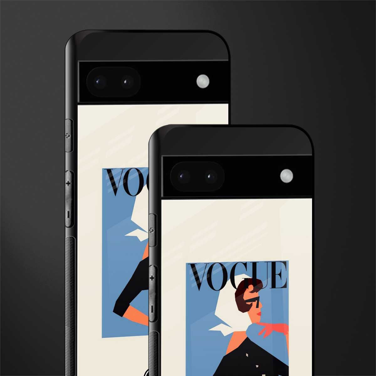 vogue lady back phone cover | glass case for google pixel 6a