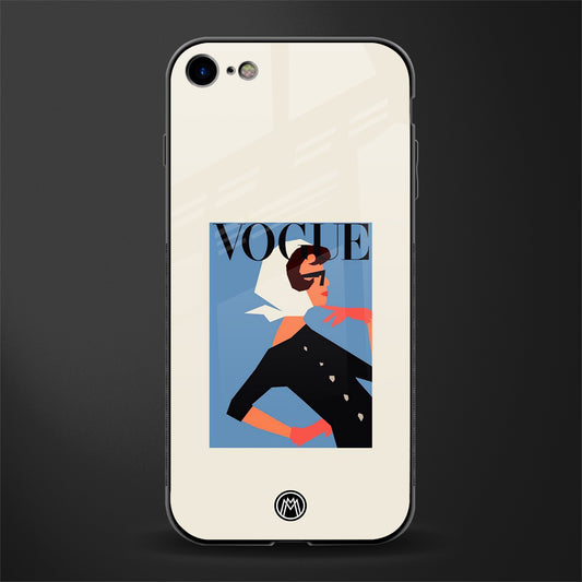 vogue lady glass case for iphone se 2020 image