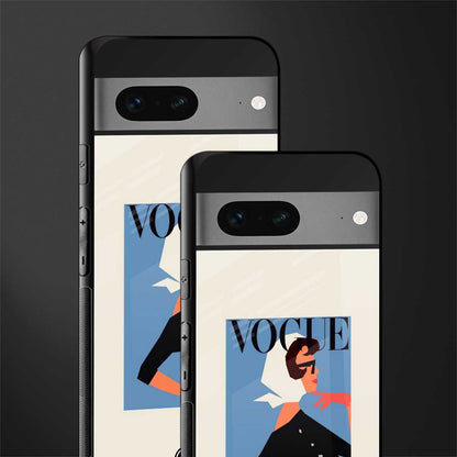 vogue lady back phone cover | glass case for google pixel 7