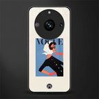 vogue lady back phone cover | glass case for realme 11 pro 5g