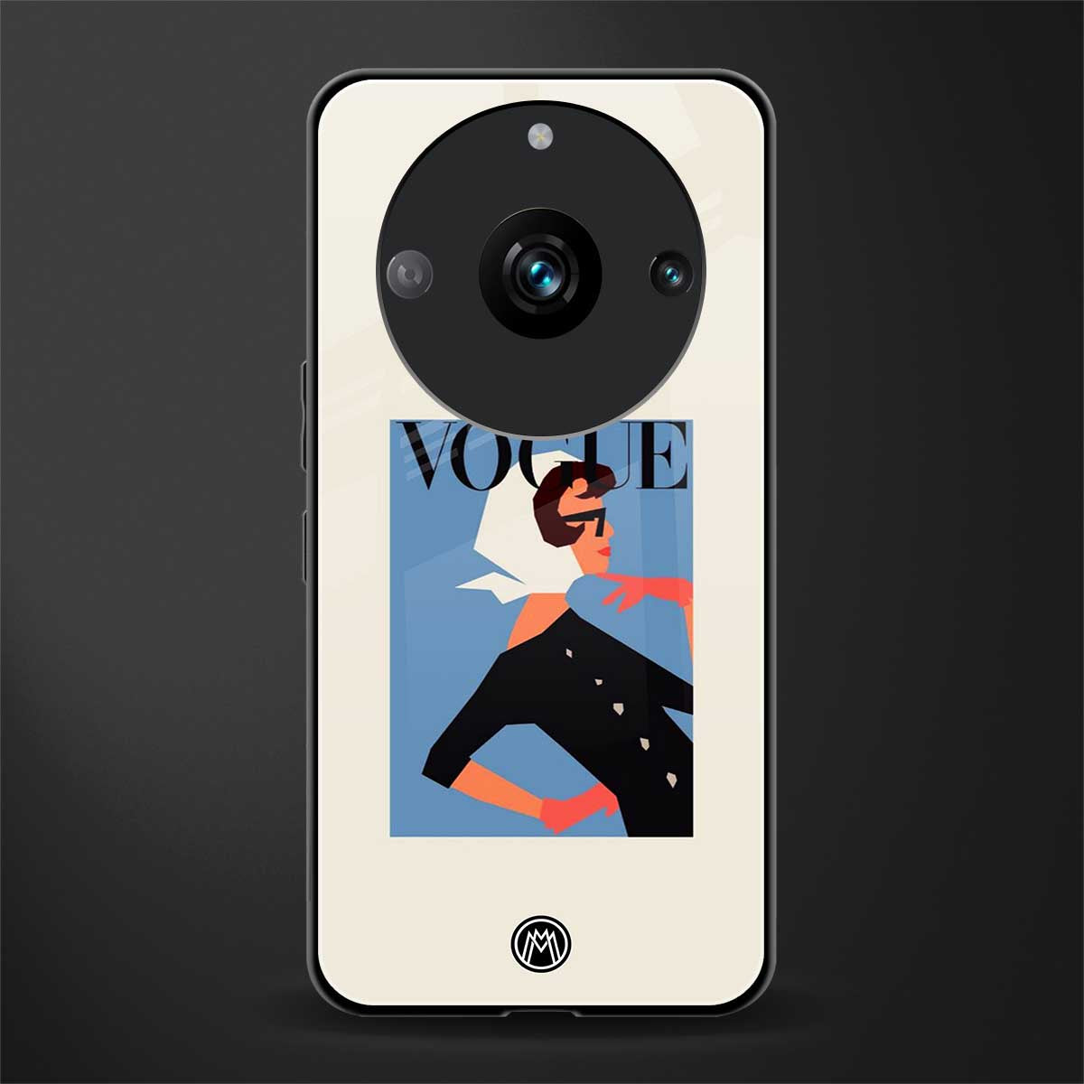 vogue lady back phone cover | glass case for realme 11 pro 5g