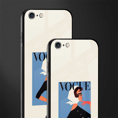 vogue lady glass case for iphone 6 plus image-2