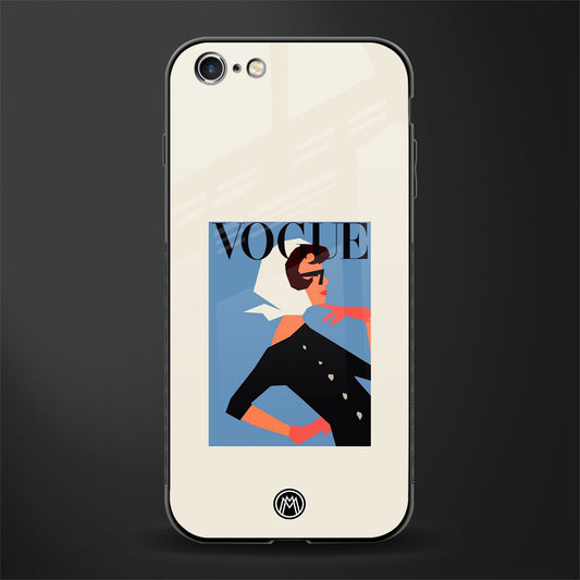 vogue lady glass case for iphone 6 plus image