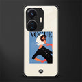 vogue lady back phone cover | glass case for vivo t1 44w 4g