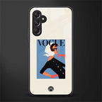 vogue lady back phone cover | glass case for samsun galaxy a24 4g