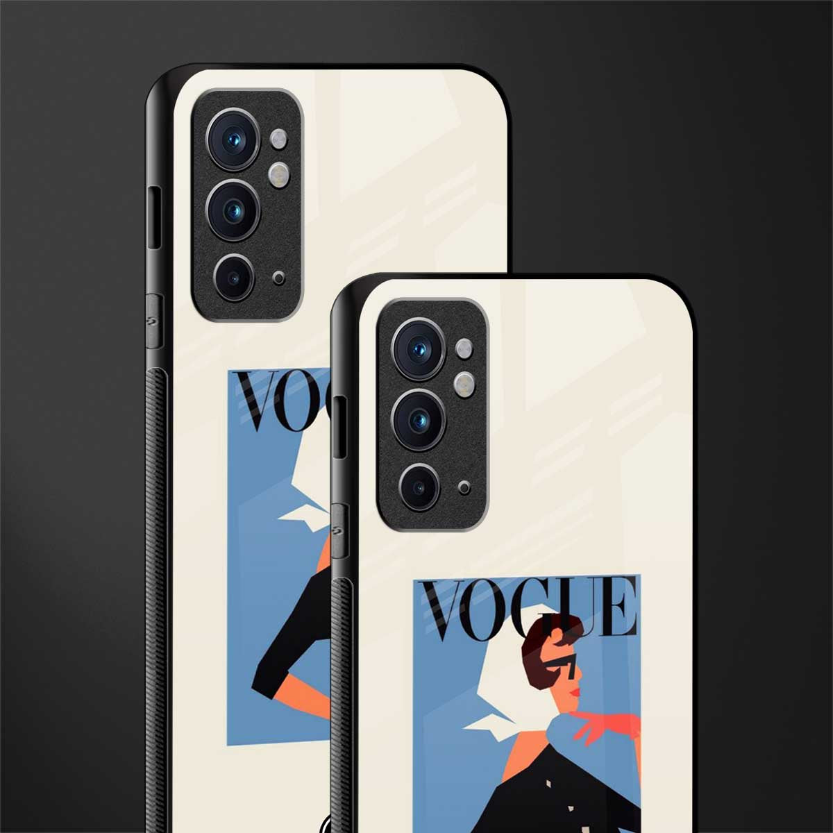 vogue lady glass case for oneplus 9rt image-2