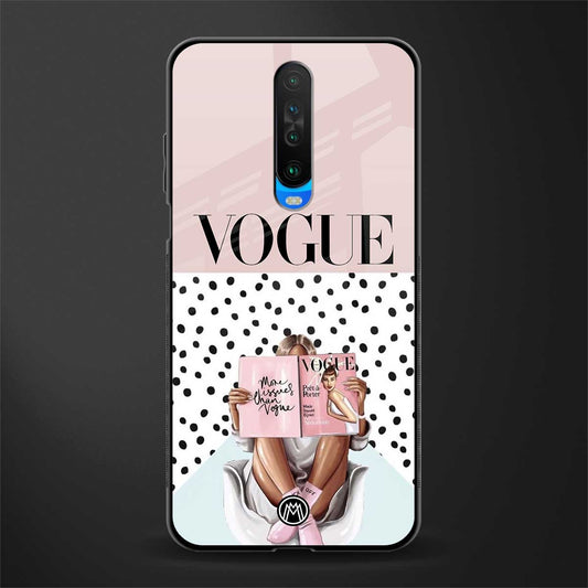 vogue queen glass case for poco x2 image
