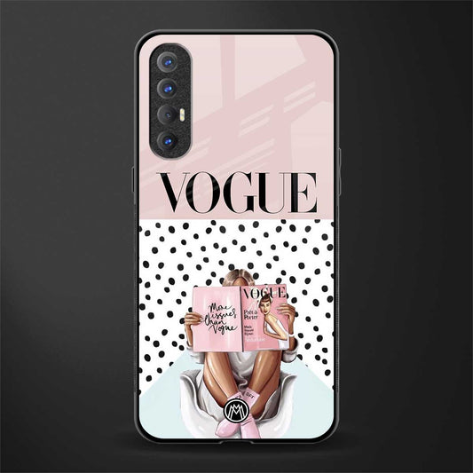 vogue queen glass case for oppo reno 3 pro image