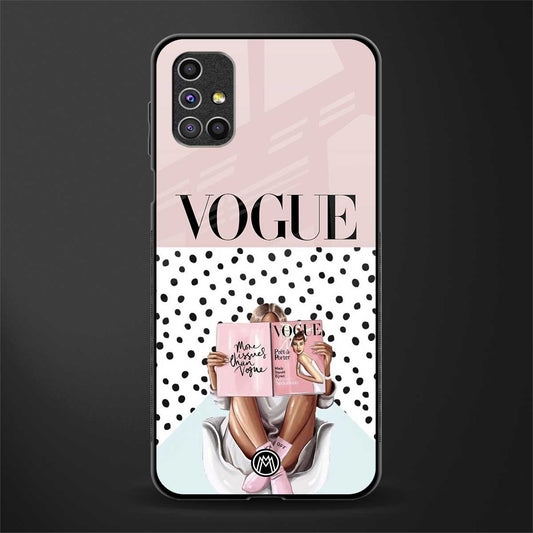 vogue queen glass case for samsung galaxy m51 image