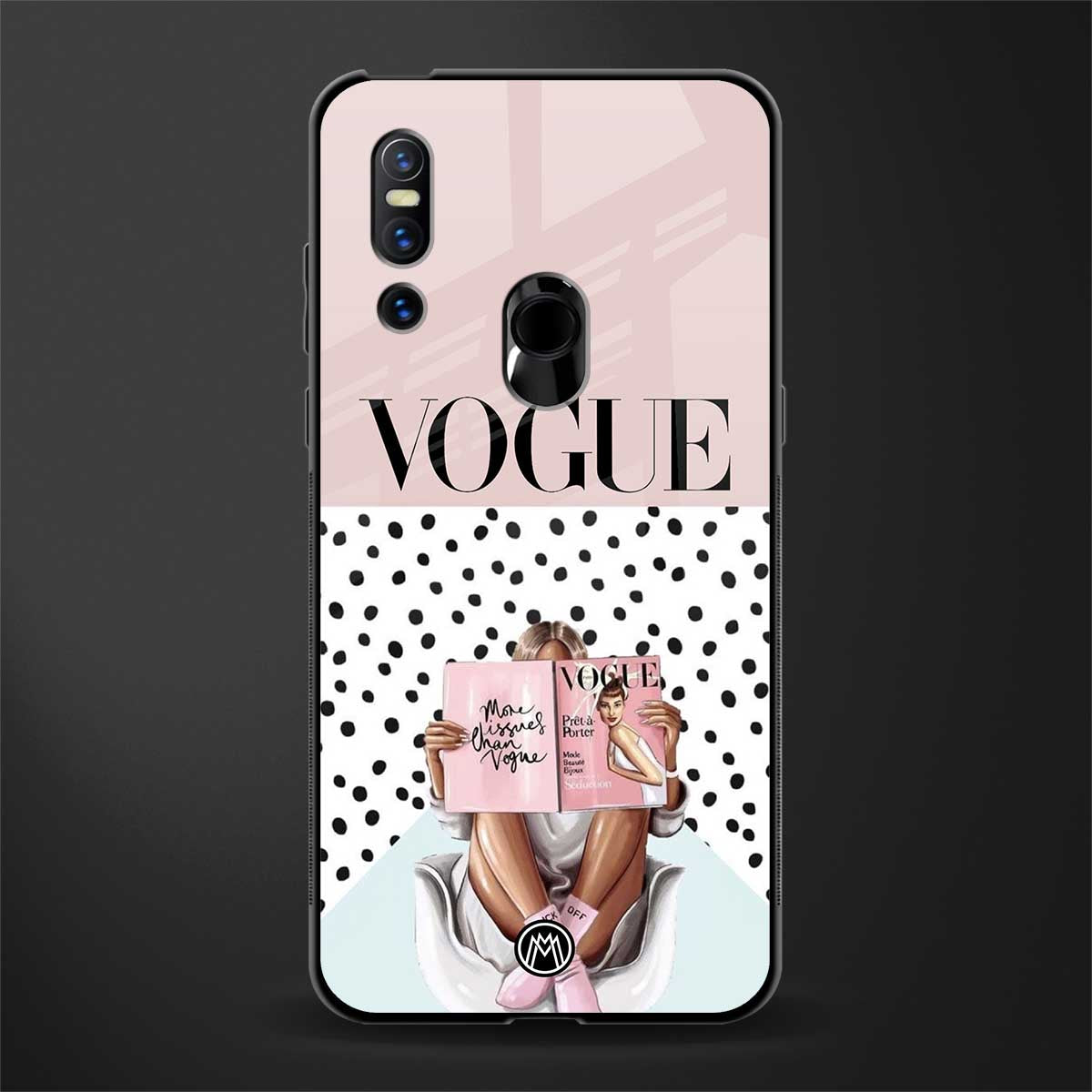 vogue queen glass case for vivo v15 image