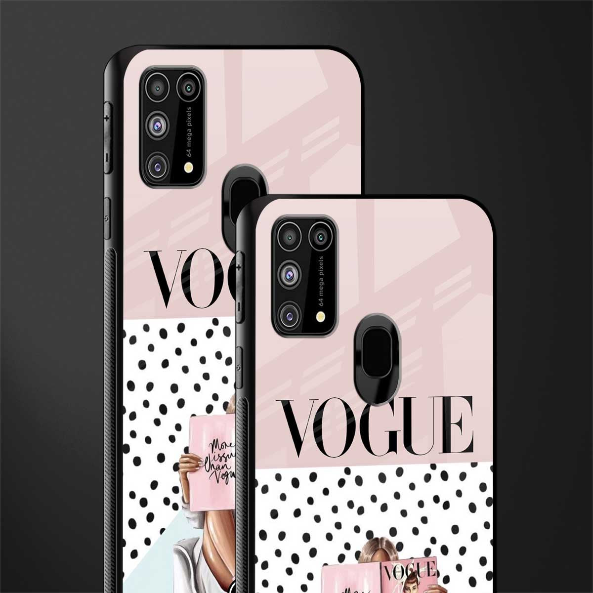 vogue queen glass case for samsung galaxy m31 image-2