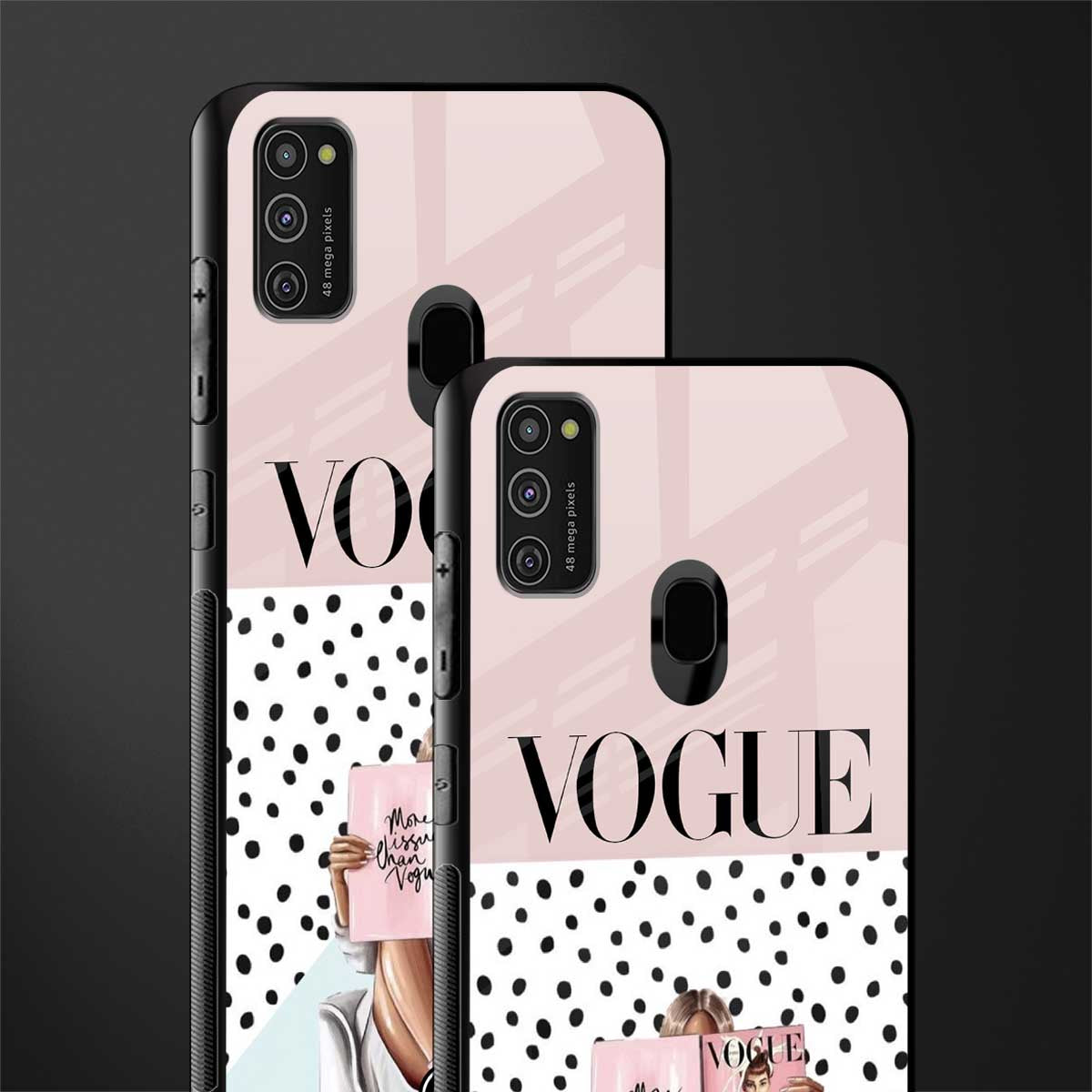 vogue queen glass case for samsung galaxy m21 image-2