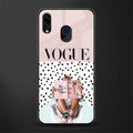 vogue queen glass case for samsung galaxy a20 image