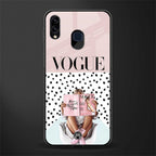 vogue queen glass case for samsung galaxy a20 image
