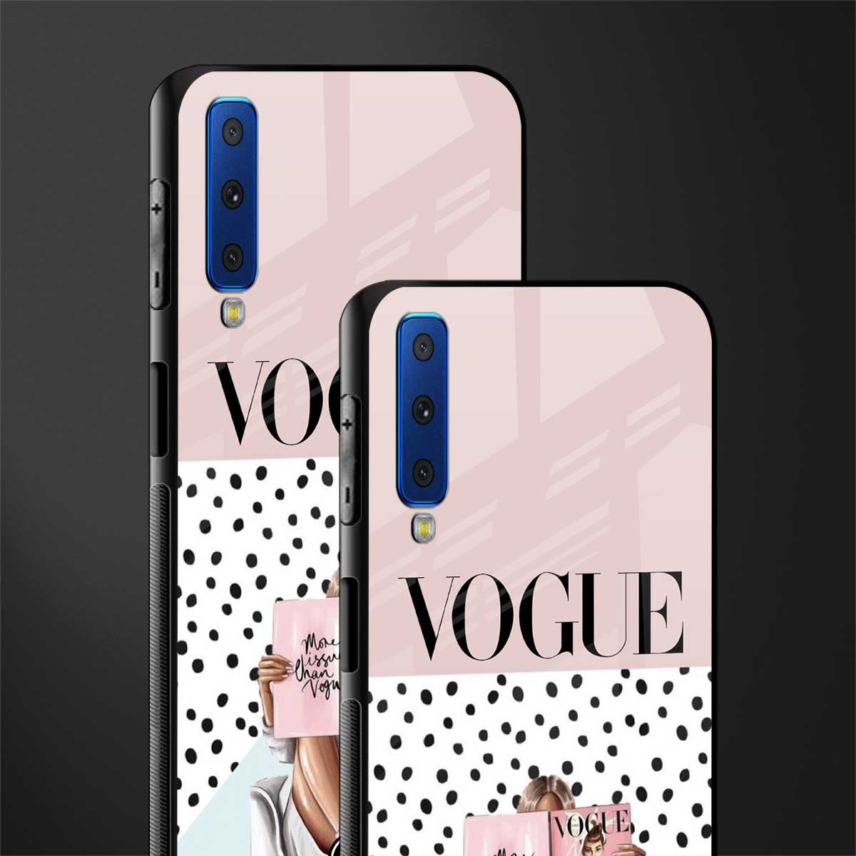 vogue queen glass case for samsung galaxy a7 2018 image-2