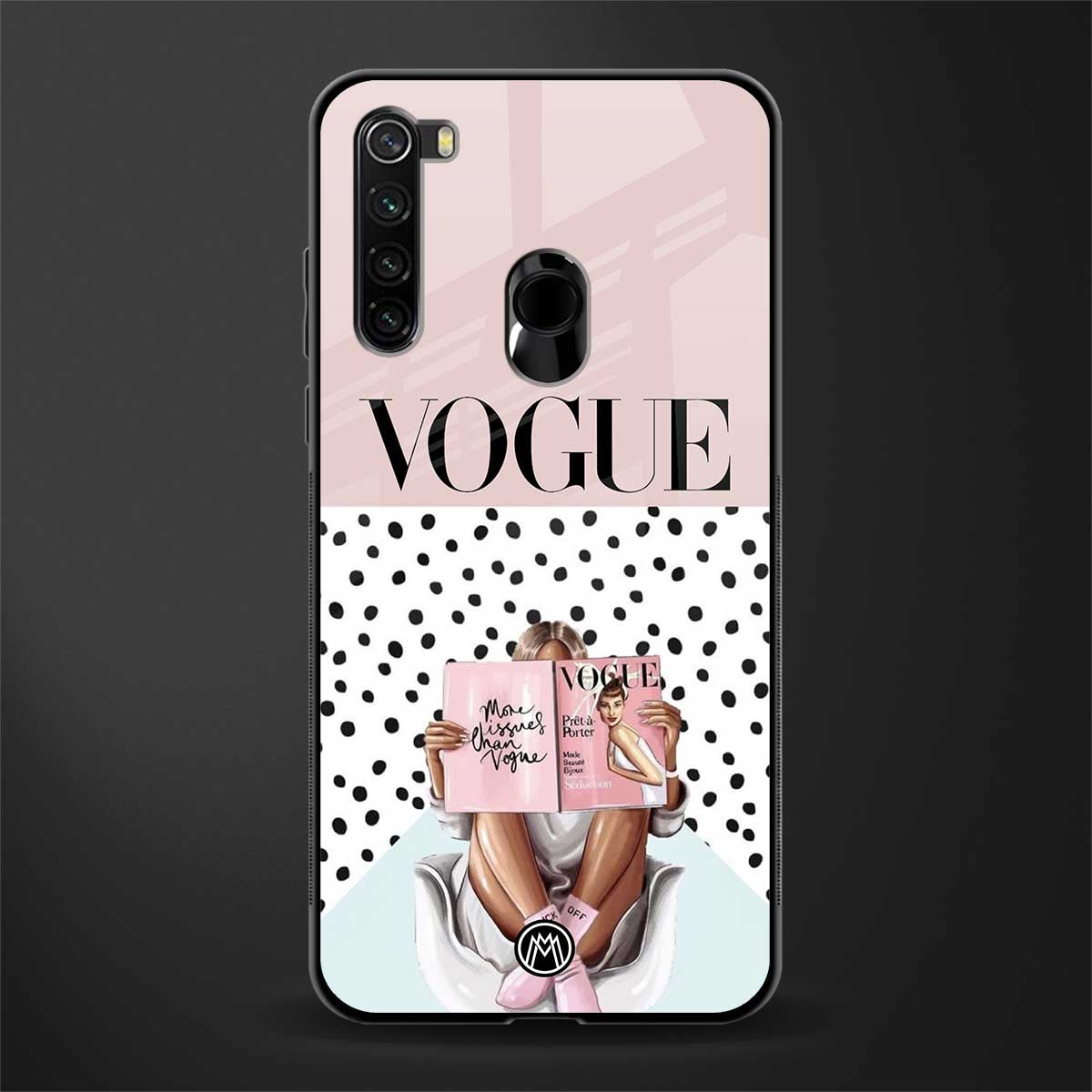 vogue queen glass case for redmi note 8 image