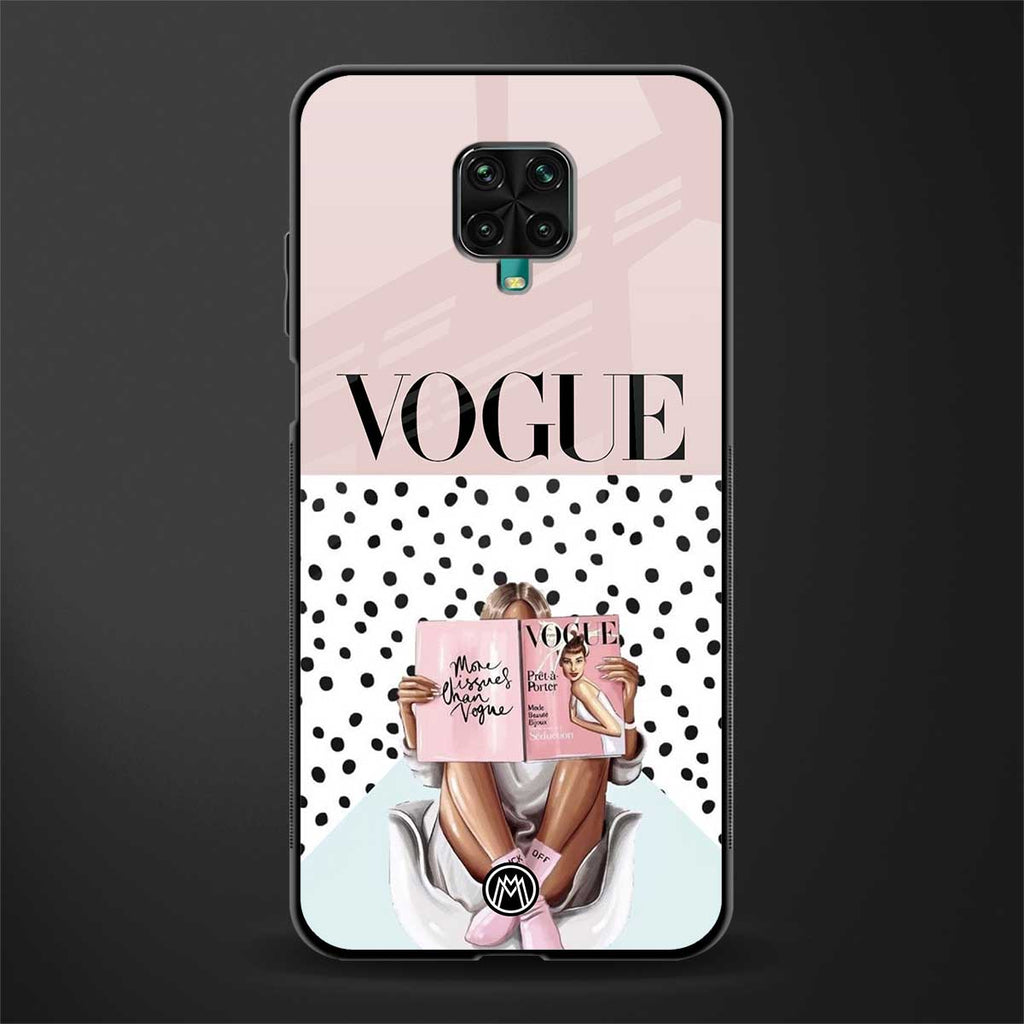 vogue queen glass case for redmi note 9 pro image
