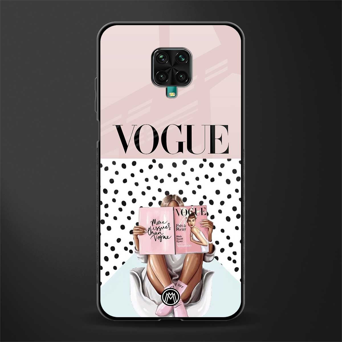 vogue queen glass case for redmi note 9 pro image