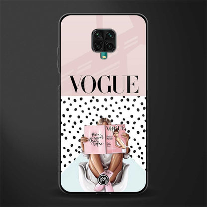 vogue queen glass case for redmi note 9 pro image