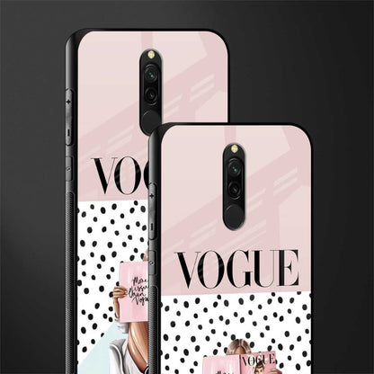 vogue queen glass case for redmi 8 image-2