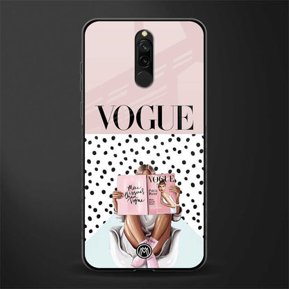 vogue queen glass case for redmi 8 image