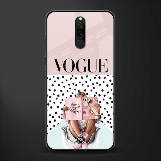 vogue queen glass case for redmi 8 image