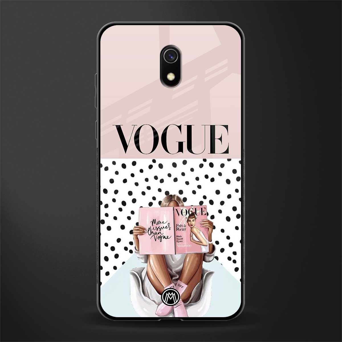 vogue queen glass case for redmi 8a image