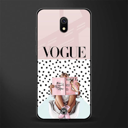 vogue queen glass case for redmi 8a image