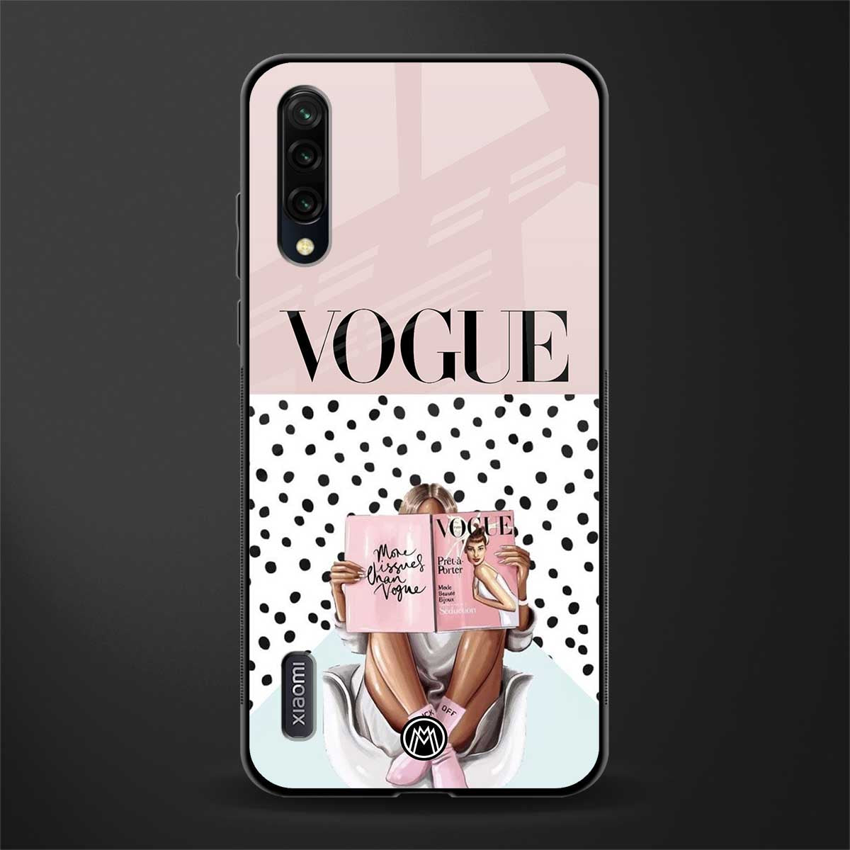 vogue queen glass case for mi a3 redmi a3 image