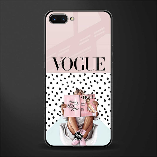 vogue queen glass case for oppo a3s image