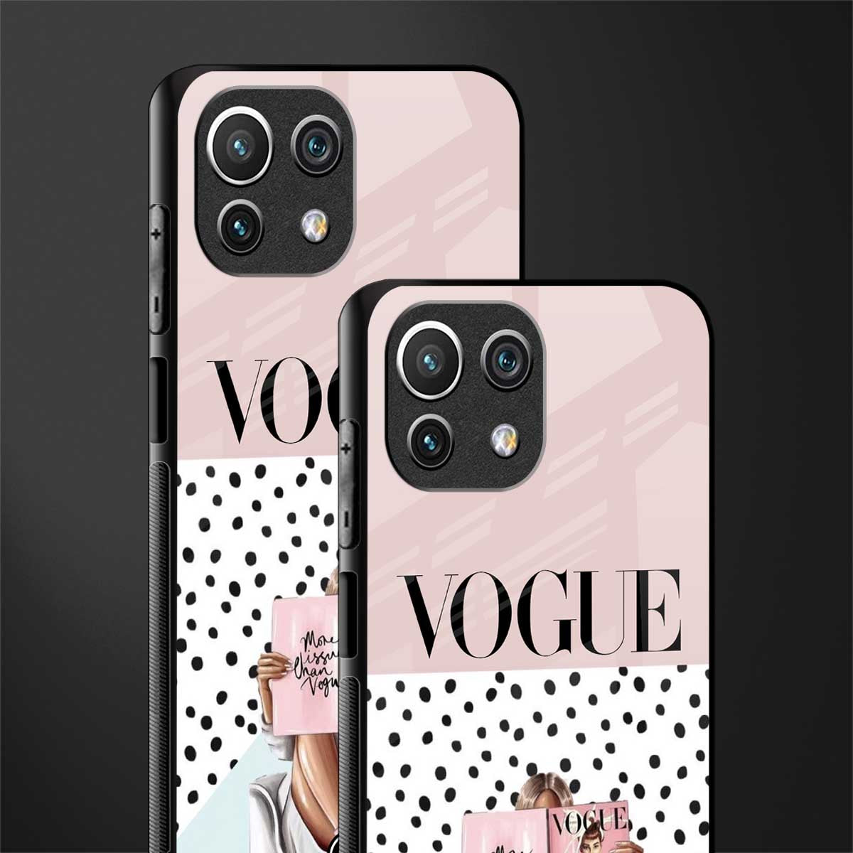 vogue queen glass case for mi 11 lite image-2