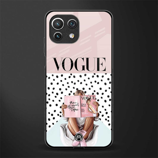 vogue queen glass case for mi 11 lite image