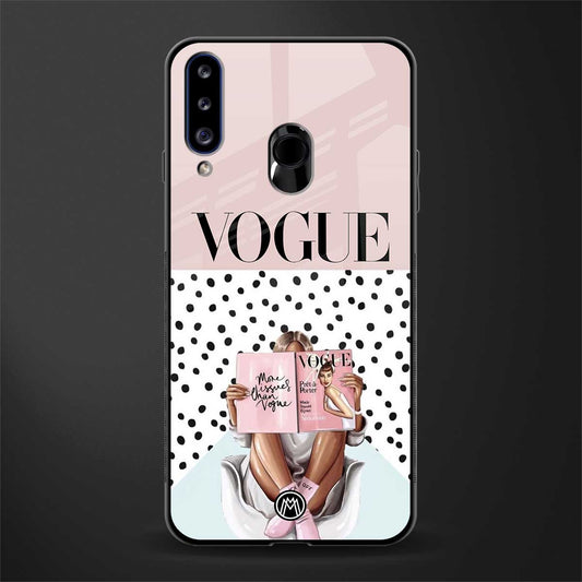 vogue queen glass case for samsung galaxy a20s image