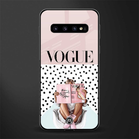 vogue queen glass case for samsung galaxy s10 image