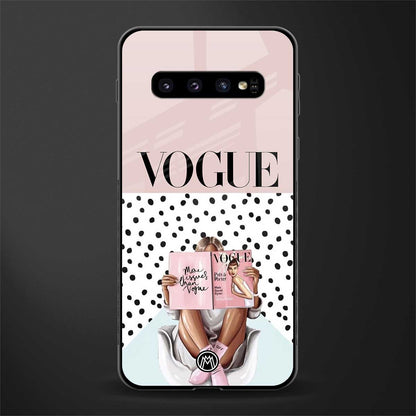 vogue queen glass case for samsung galaxy s10 plus image