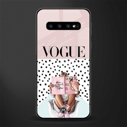 vogue queen glass case for samsung galaxy s10 plus image