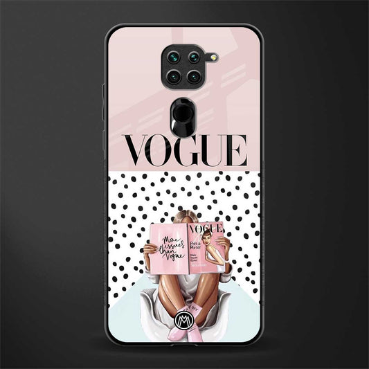 vogue queen glass case for redmi note 9 image