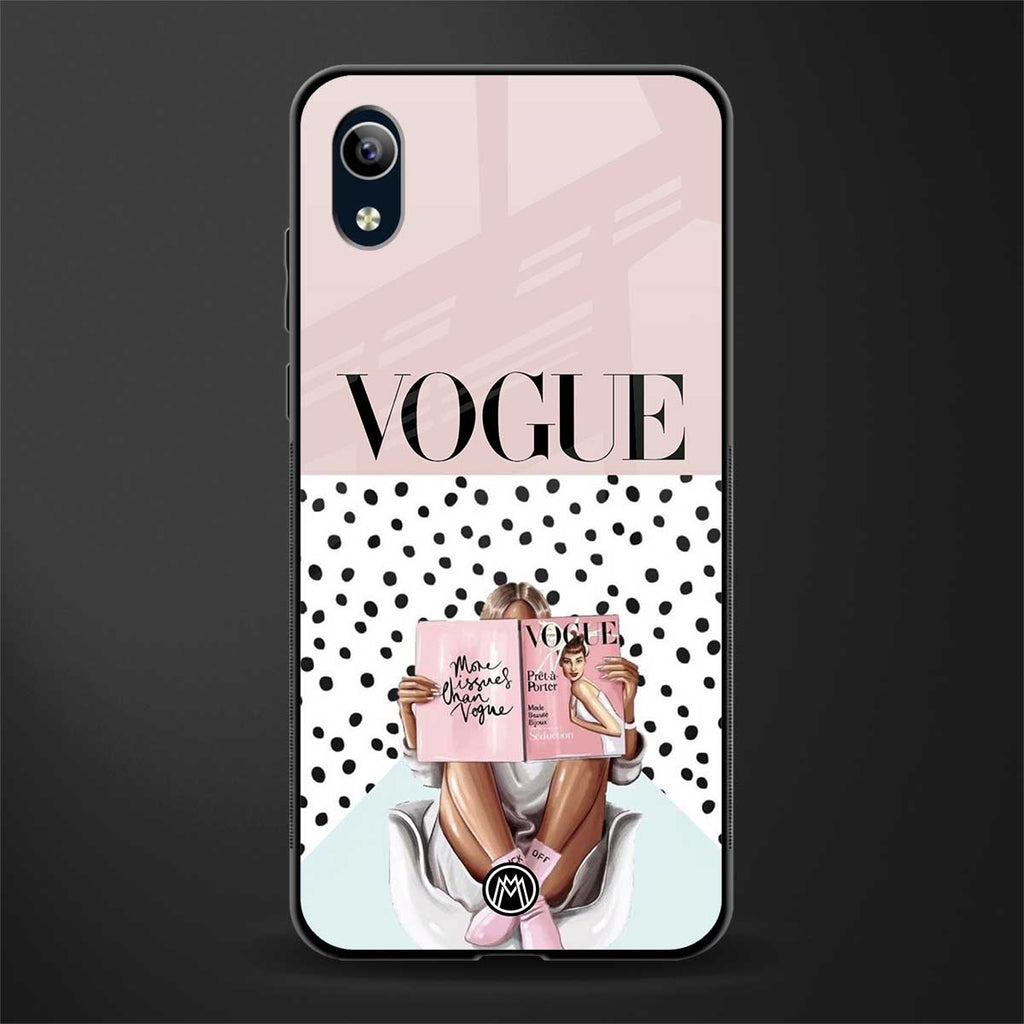 vogue queen glass case for vivo y1s without fingerprint image