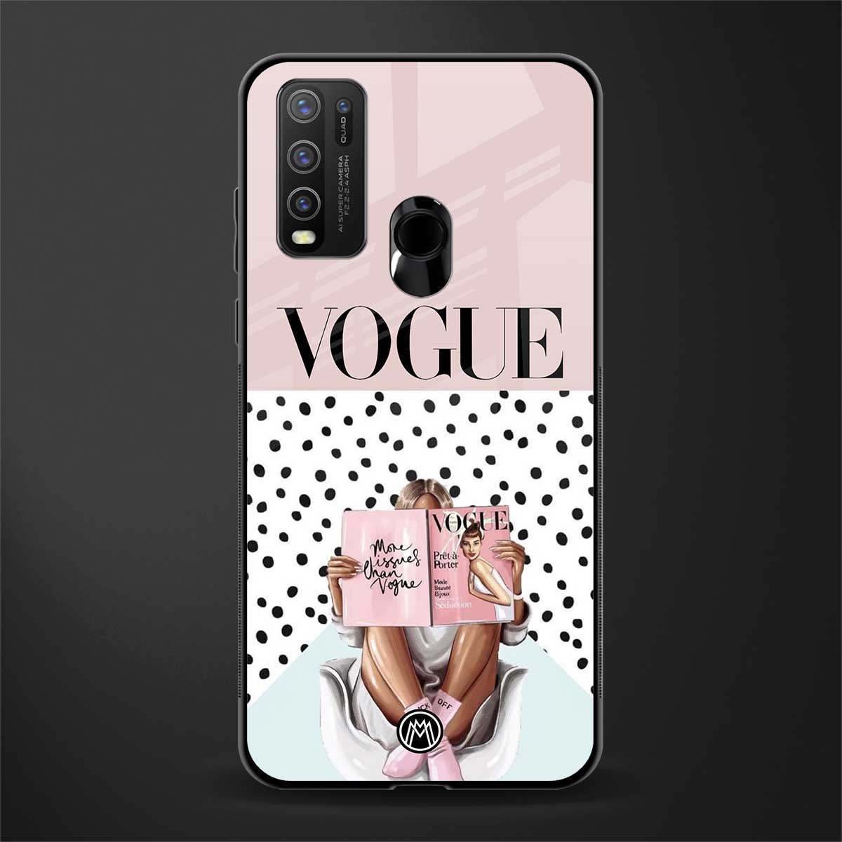 vogue queen glass case for vivo y30 image