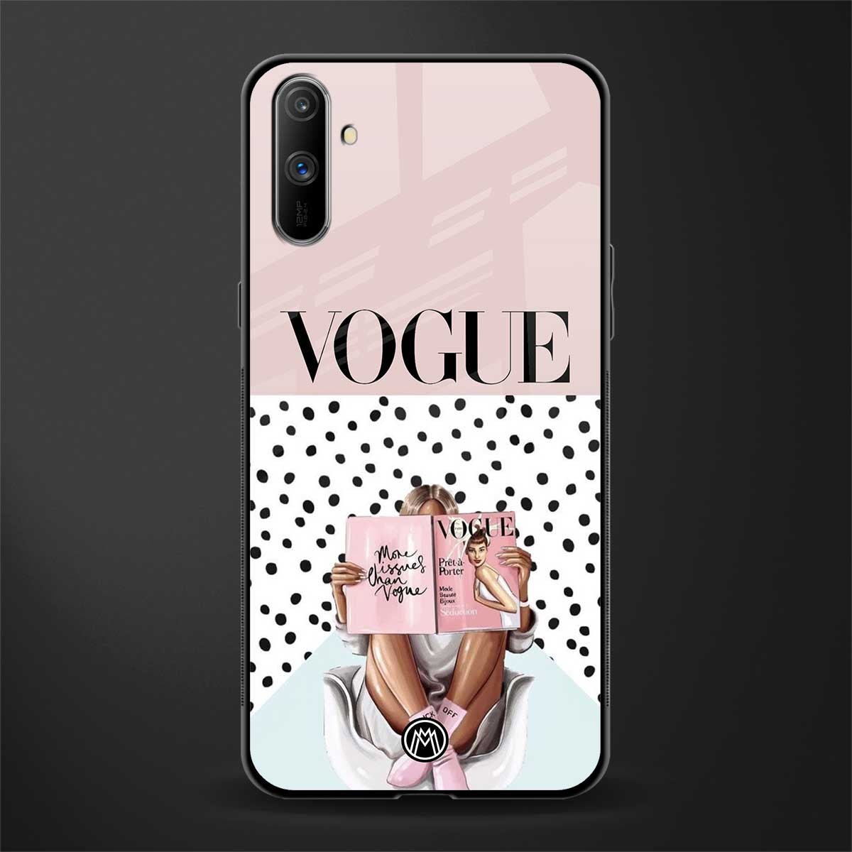 vogue queen glass case for realme c3 image