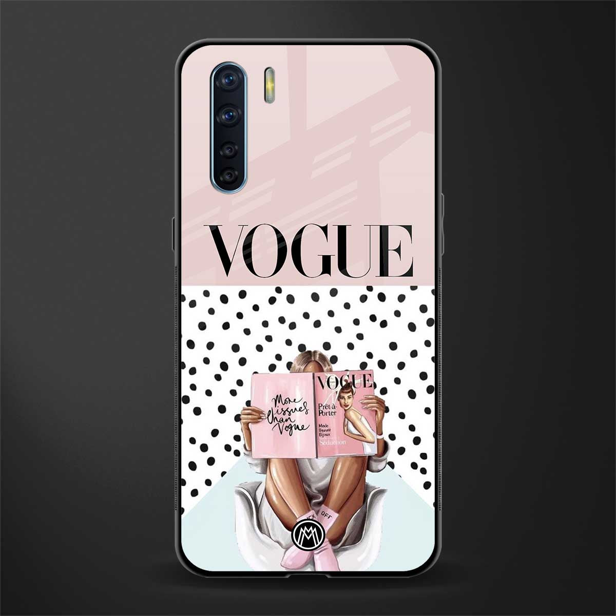 vogue queen glass case for oppo f15 image