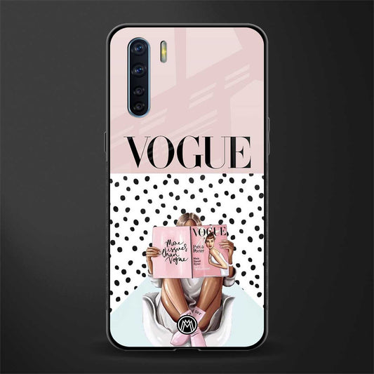 vogue queen glass case for oppo f15 image