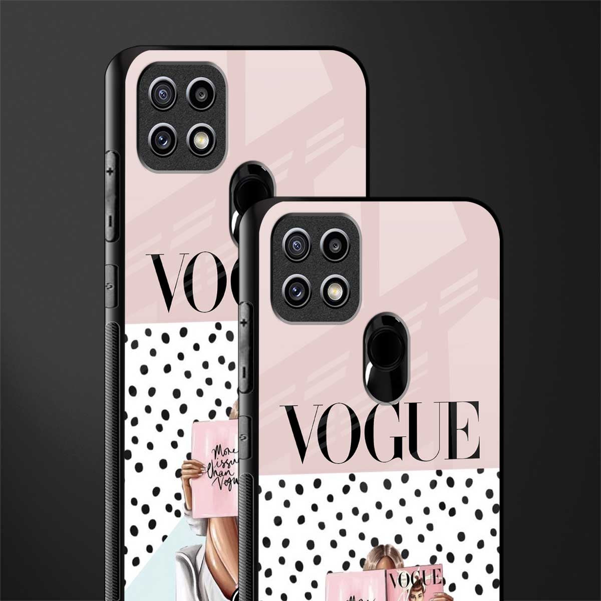 vogue queen glass case for oppo a15s image-2