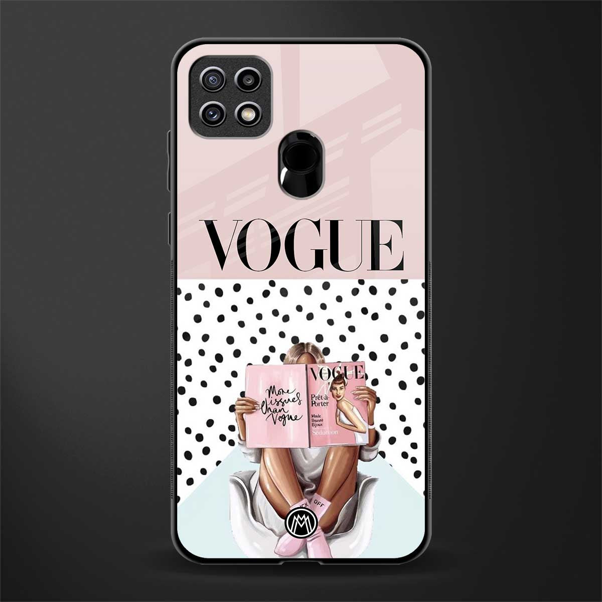 vogue queen glass case for oppo a15s image