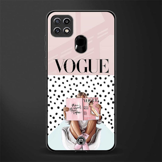 vogue queen glass case for oppo a15 image