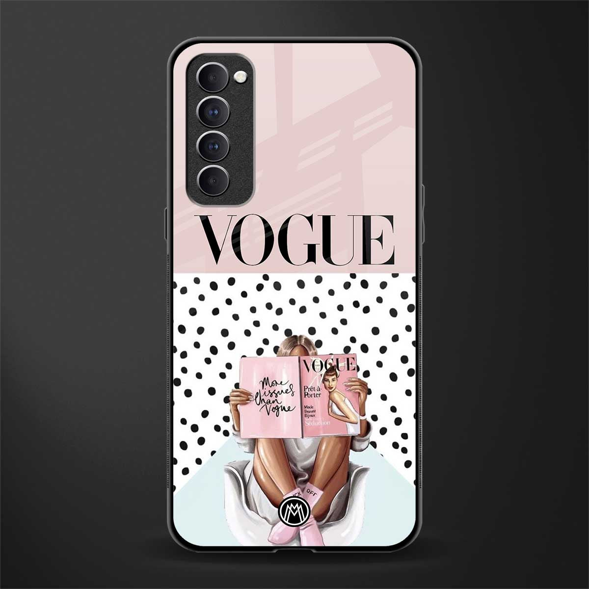 vogue queen glass case for oppo reno 4 pro image