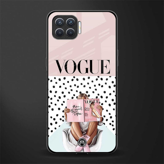 vogue queen glass case for oppo f17 image