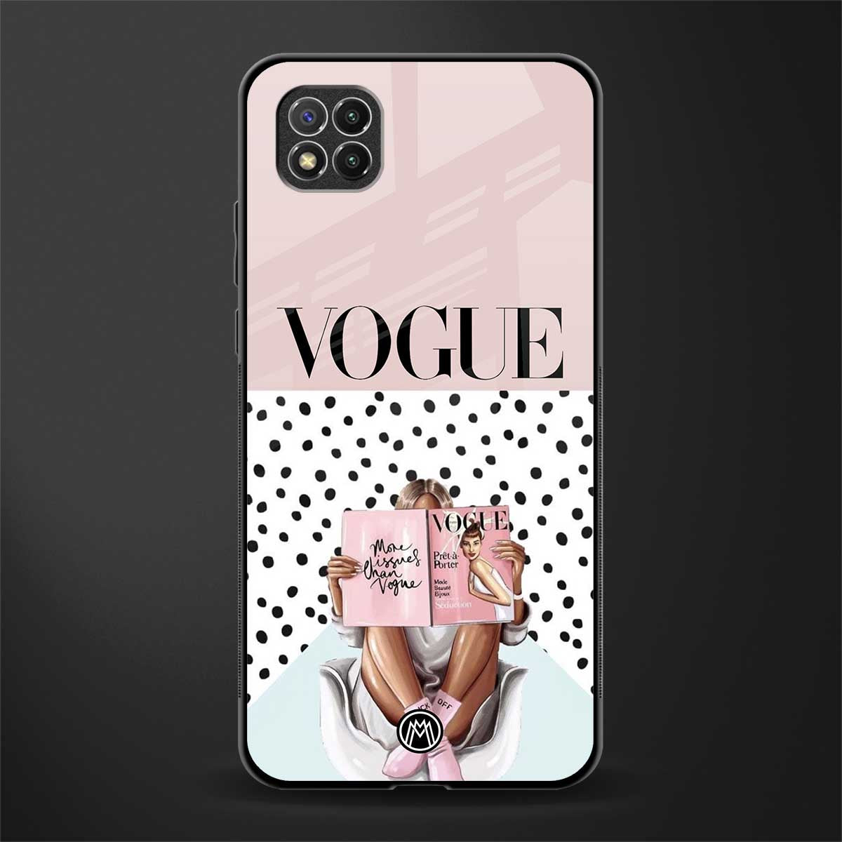 vogue queen glass case for poco c3 image